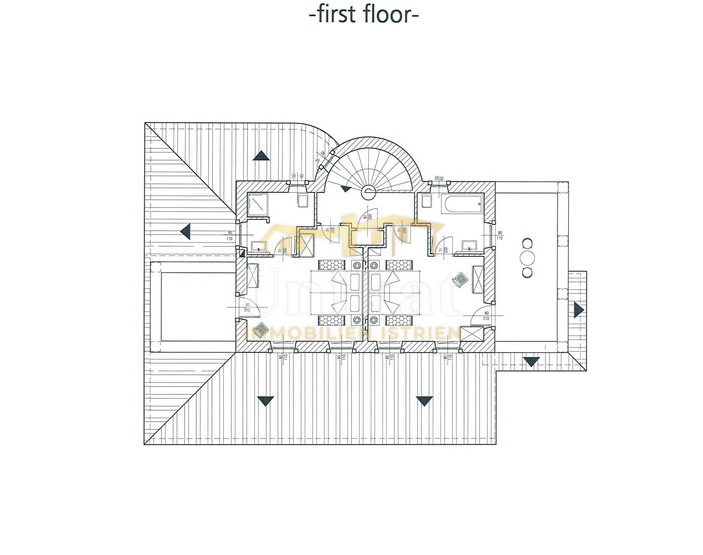 Poreč periferia: Villa in pietra con piscina